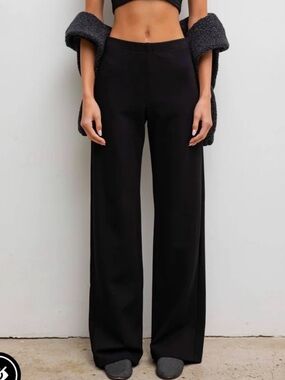 Leset sz M Rio Wide Leg Pants black hight waist